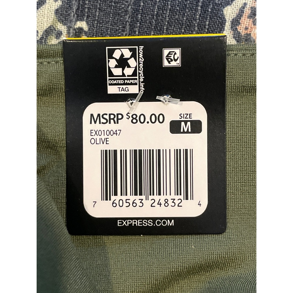 Express Ponte Pant Women Size M Olive Green High Rise Slim Tapered Leggings New - Picture 8 of 14